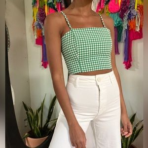 Zara checkered crop top